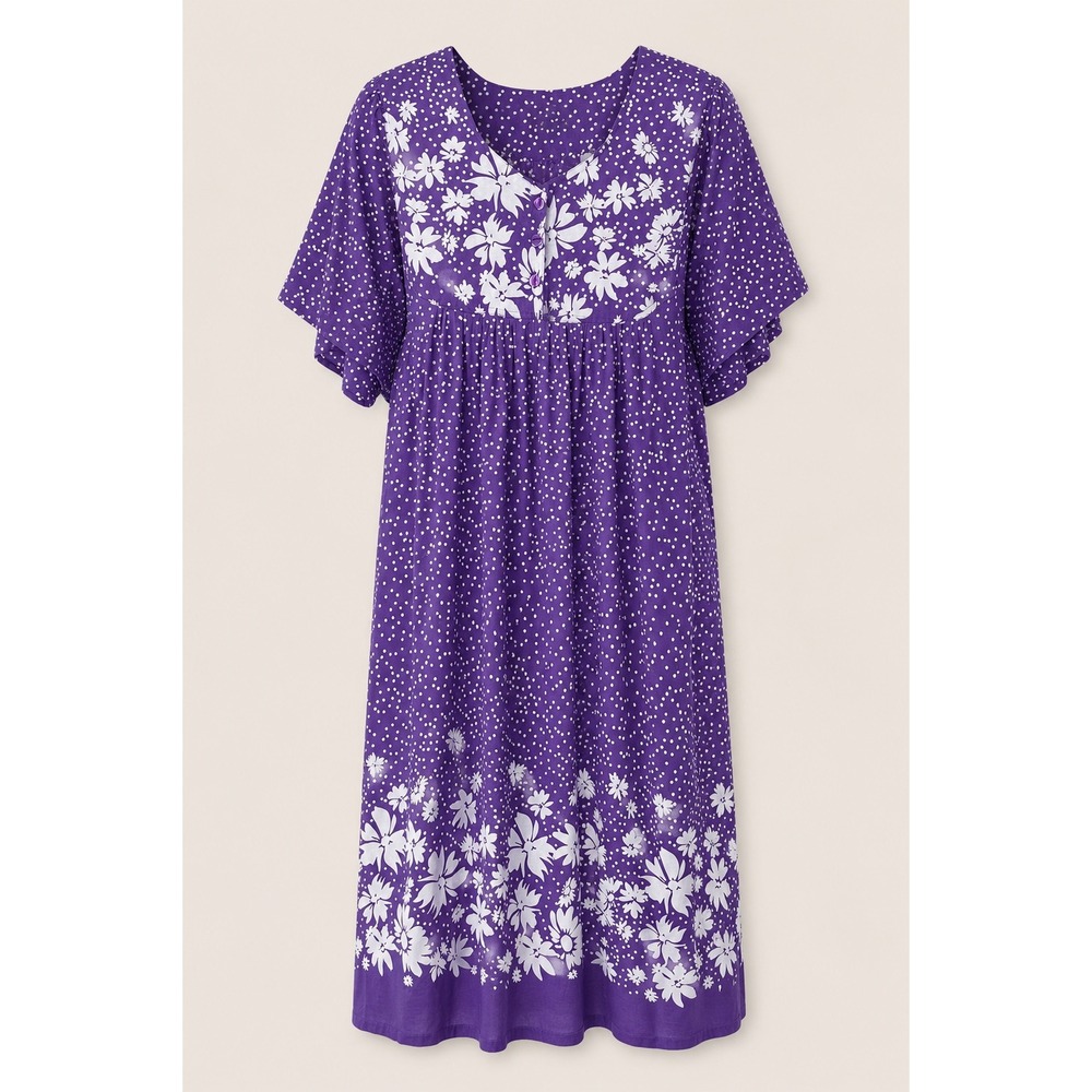 Anthony Richards MuuMuu House Dress Boho Cottagecore Retro Purple XL